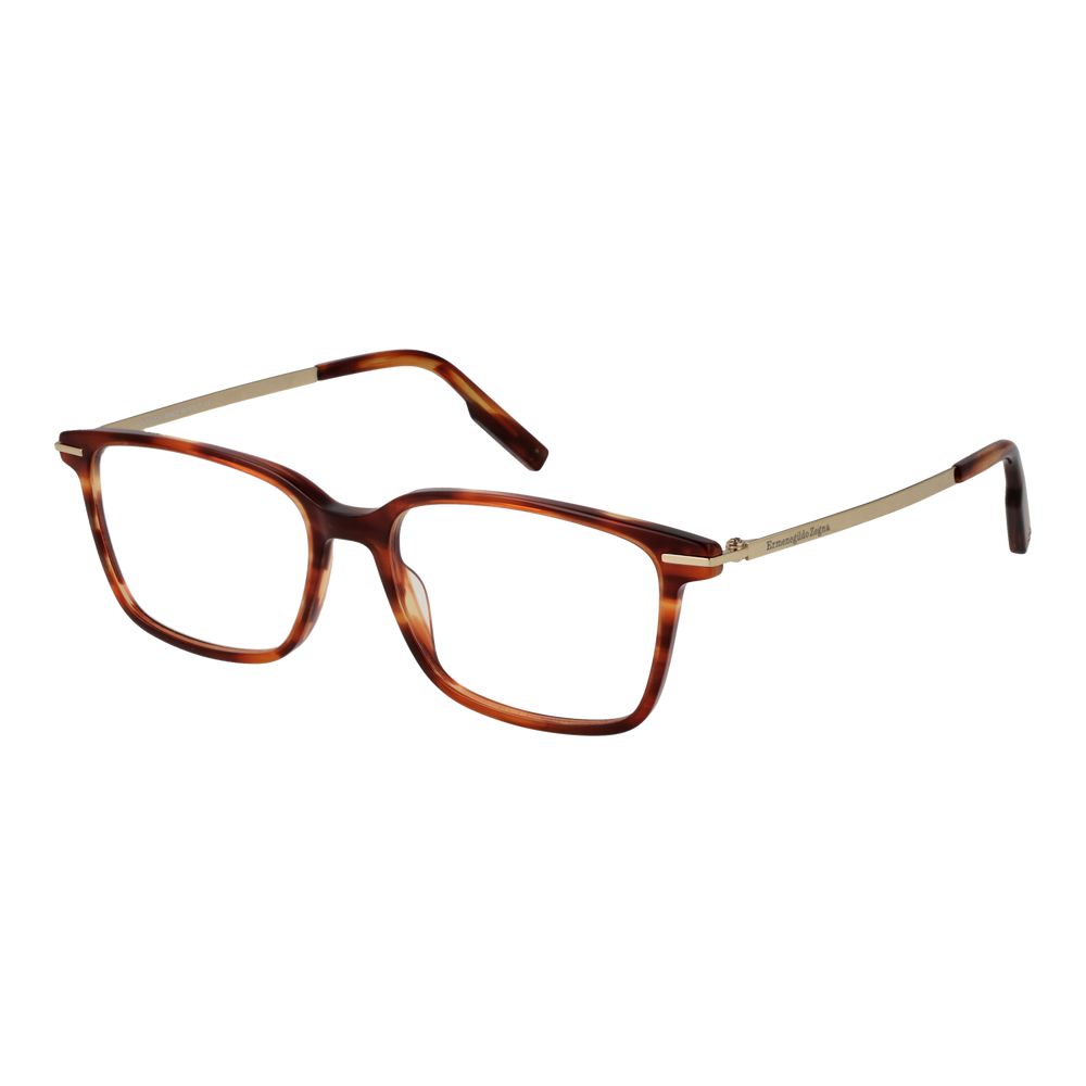 Ermenegildo Zegna Monture de Lunettes pour Hommes en Acétate Marron