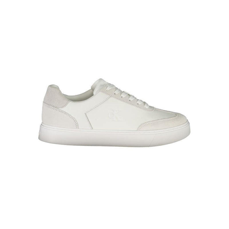 Calvin Klein White Leather Men Sneaker - Sporty Sophistication