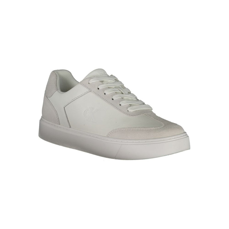 Calvin Klein White Leather Men Sneaker - Sporty Sophistication