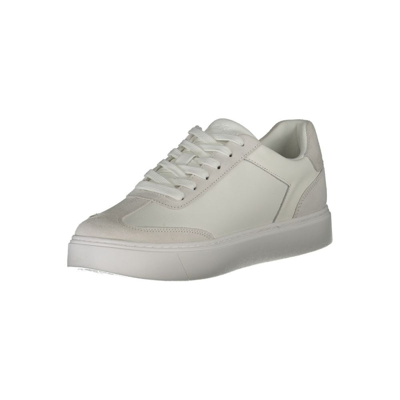 Calvin Klein White Leather Men Sneaker - Sporty Sophistication