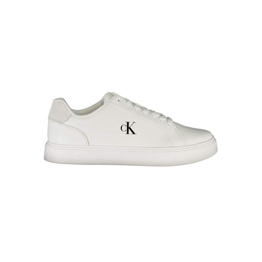 Calvin Klein White Leather Men Sneaker - All-Day Comfort & Style