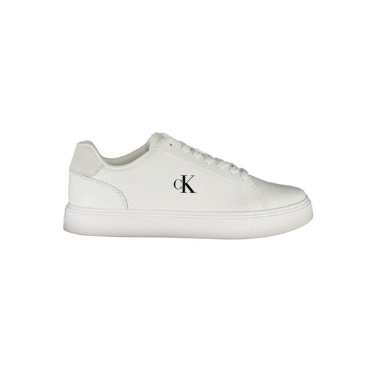 Calvin Klein White Leather Men Sneaker - Stylish & Comfortable