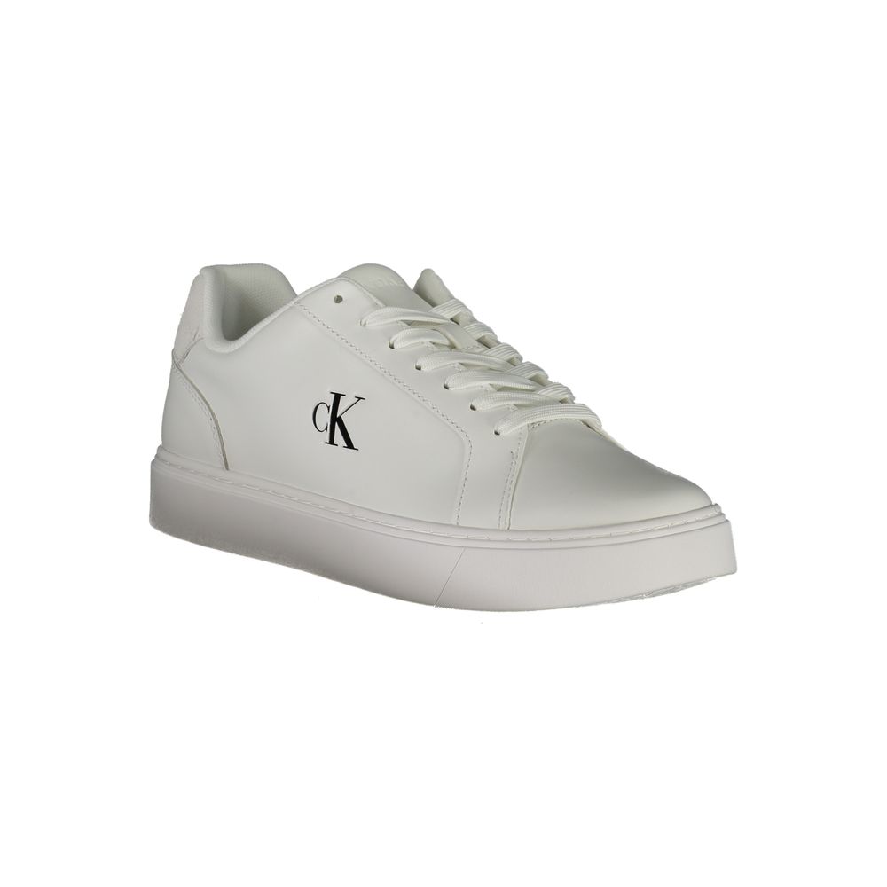 Calvin Klein White Leather Men Sneaker - All-Day Comfort & Style