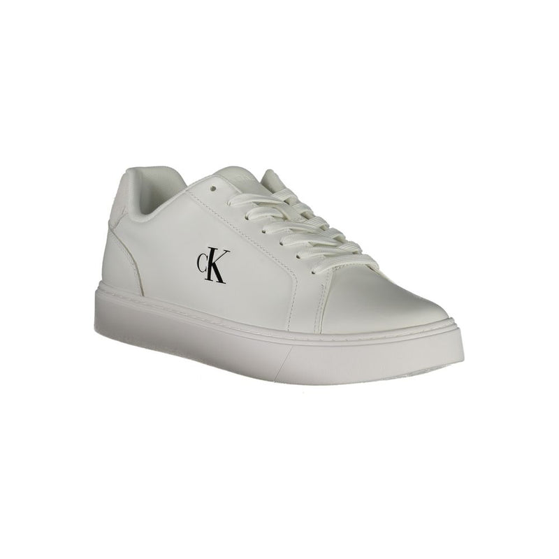 Calvin Klein White Leather Men Sneaker - All-Day Comfort & Style