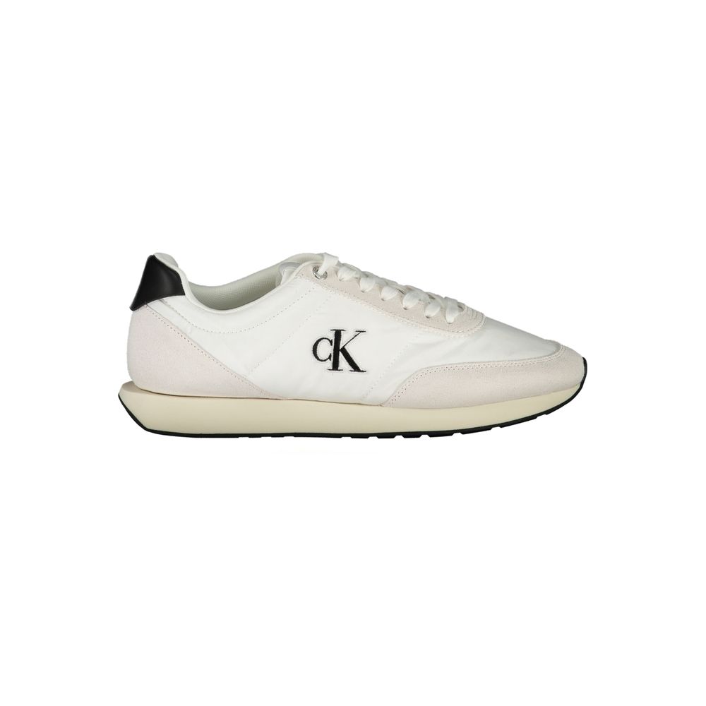 Calvin Klein White Polyester Men Sneaker - Sustainable Style