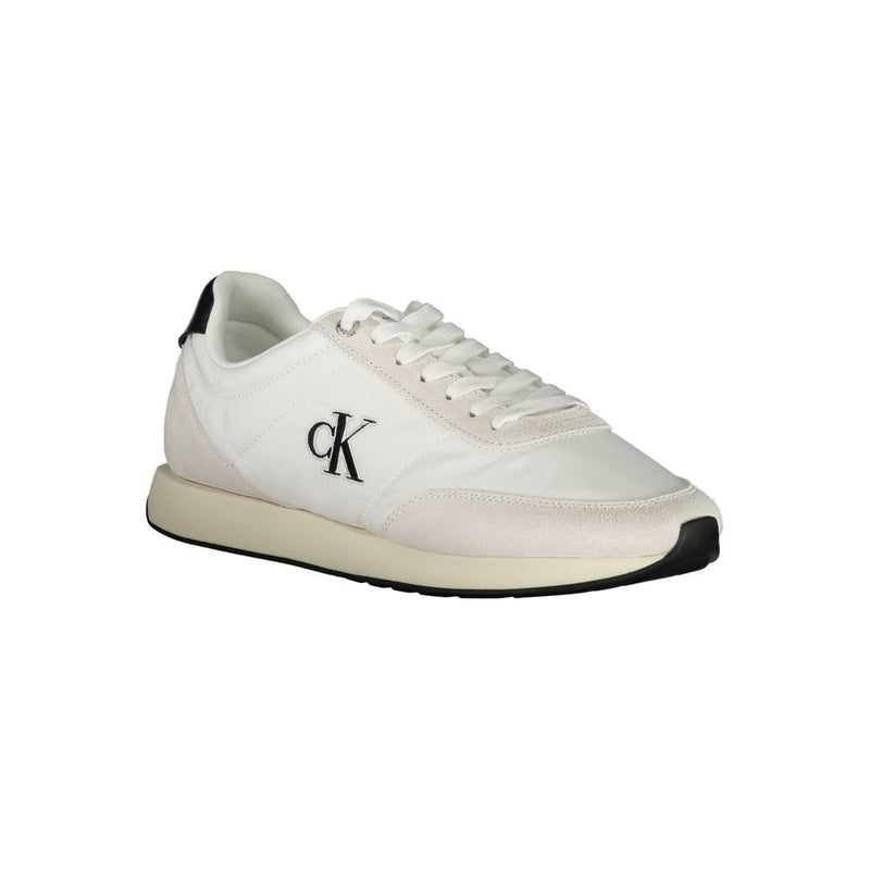 Calvin Klein White Polyester Men Sneaker - Sustainable Style