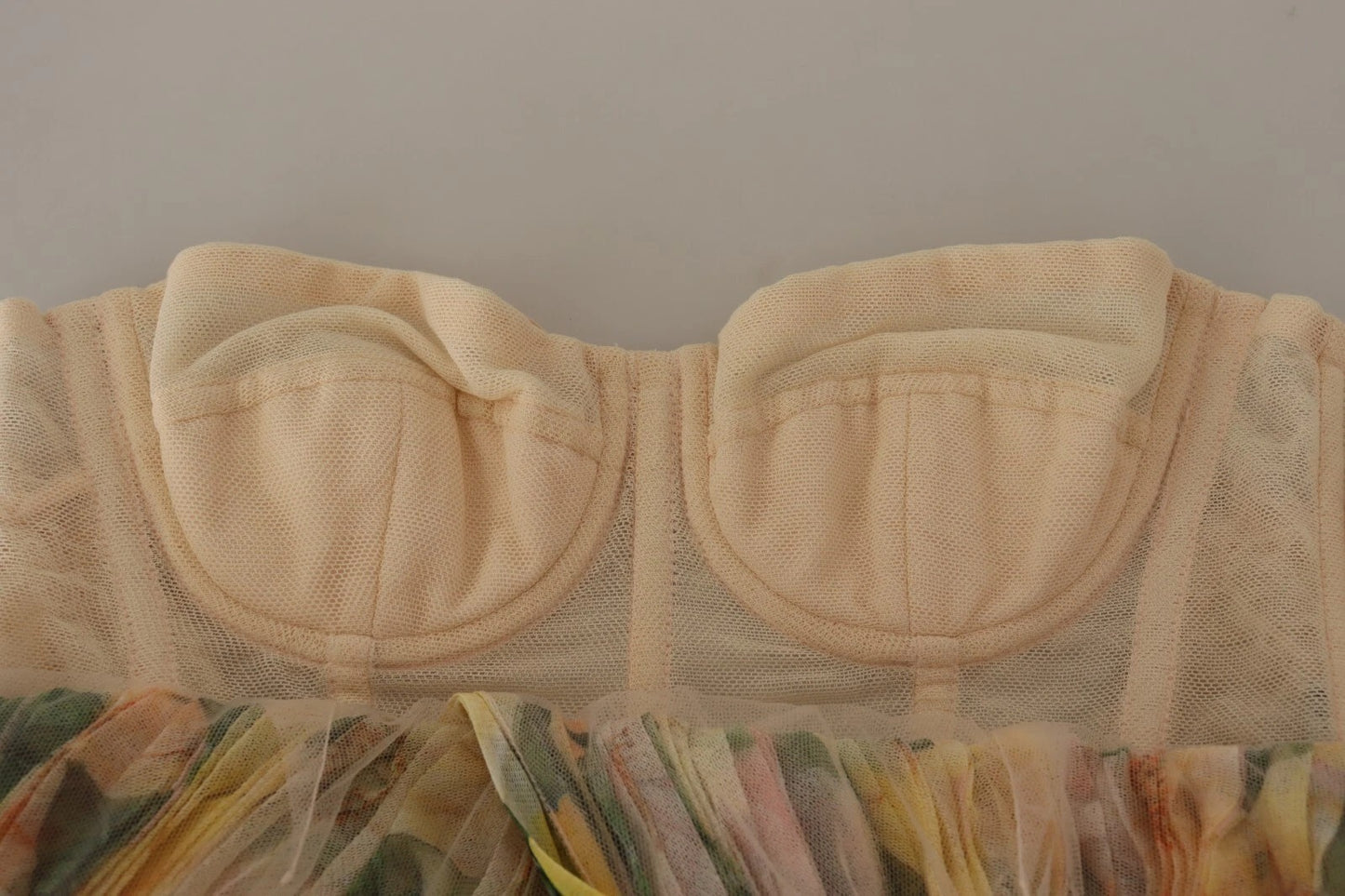 Robe maxi plissée à imprimé floral jaune de Dolce &amp; Gabbana