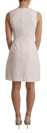 Robe Mini Sans Manches Florale Blanche Dolce & Gabbana
