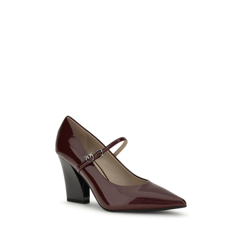 PINKO Bordeaux High Heel Pumps en Cuir de Veau Bos Taurus