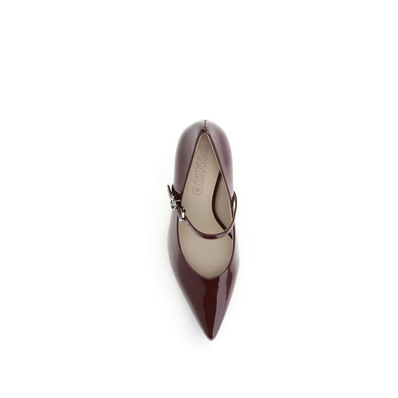 PINKO Bordeaux High Heel Pumps en Cuir de Veau Bos Taurus