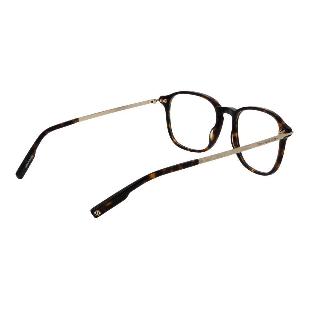 Ermenegildo Zegna Monture de Lunettes pour Hommes en Acétate Marron