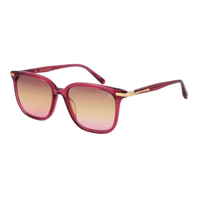 Scotch & Soda Pink Women Sunglass - Chic Square Frame with UV Protection