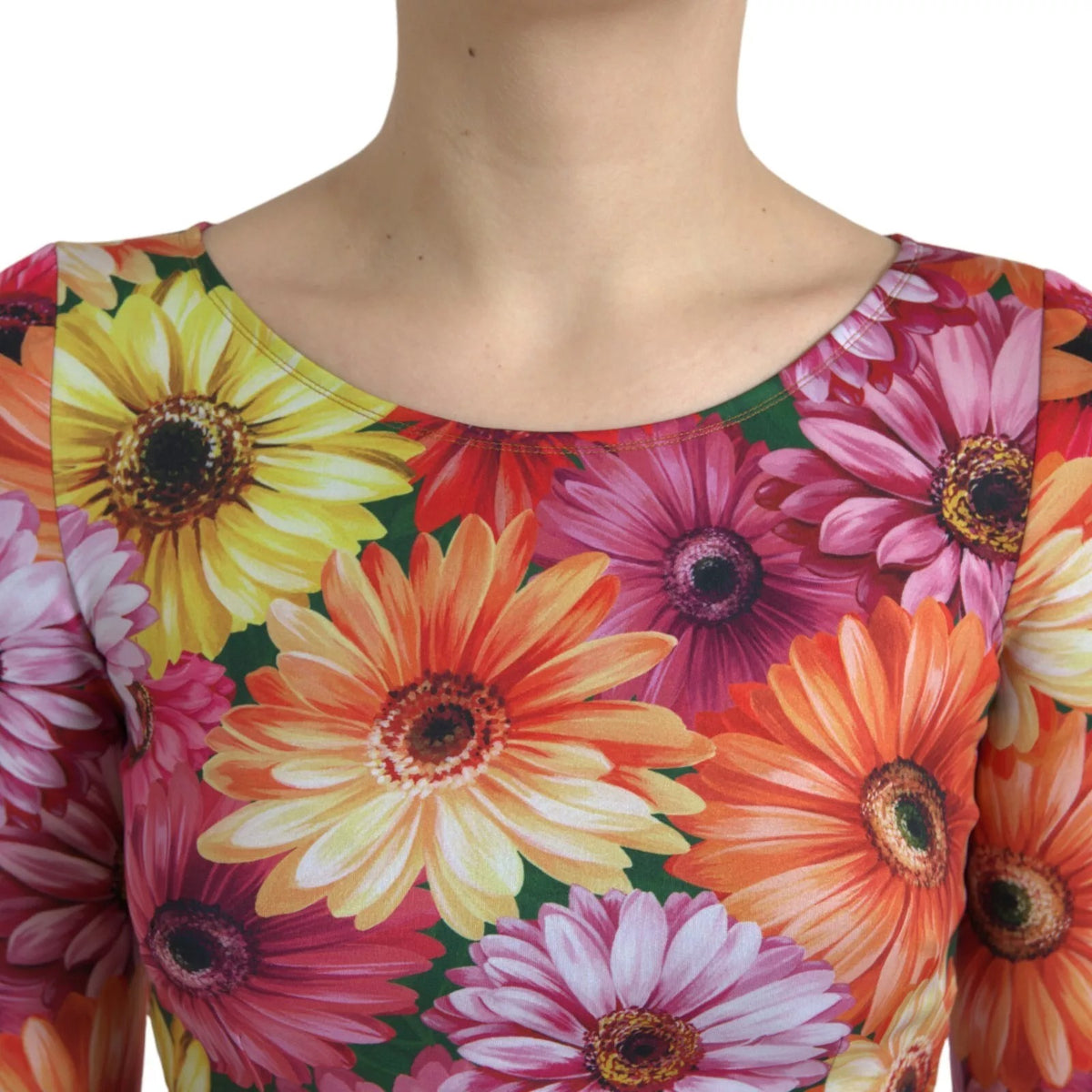 Dolce & Gabbana Robe Mini Époussetée Imprimée Floral Multicolore