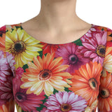 Dolce & Gabbana Robe Mini Époussetée Imprimée Floral Multicolore