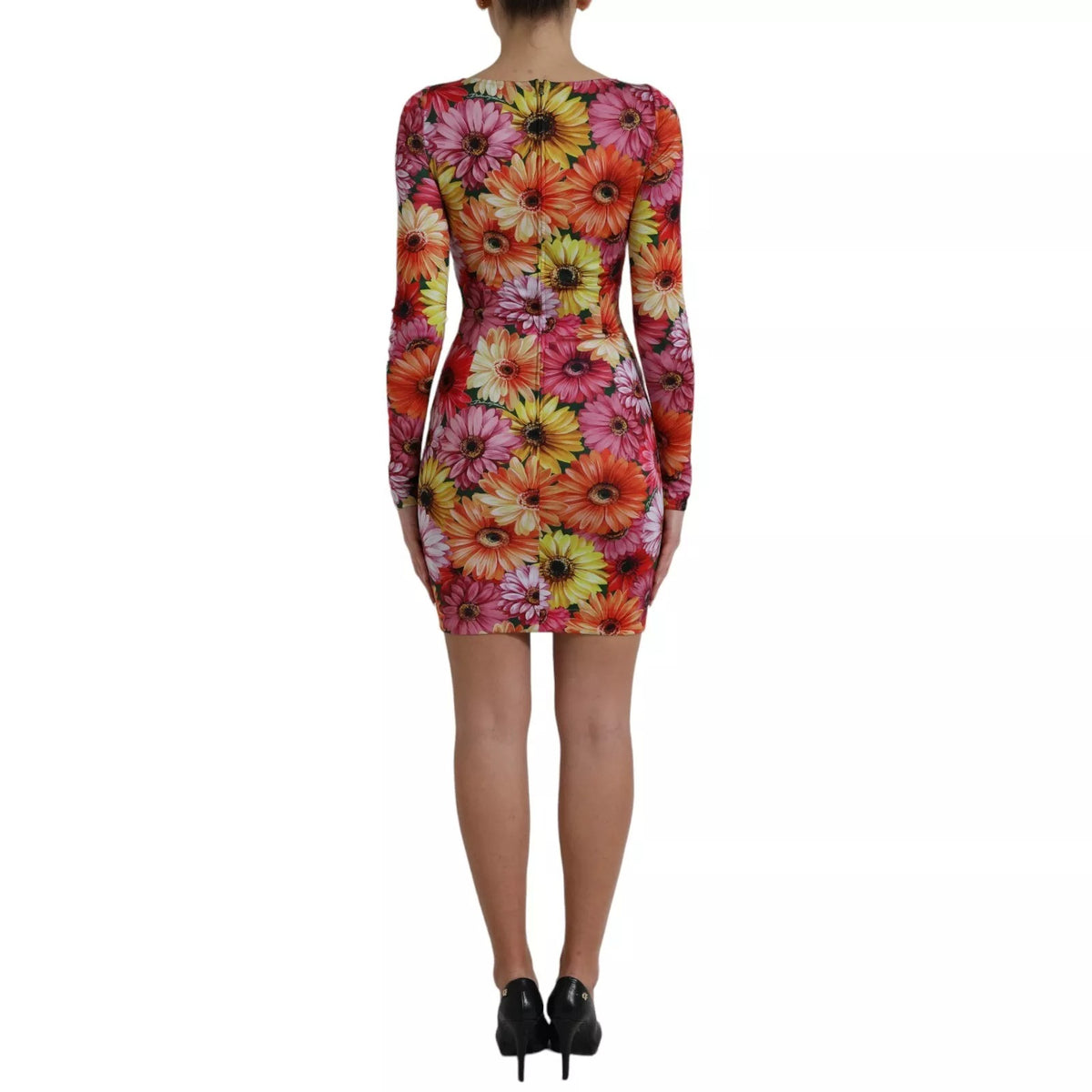 Dolce & Gabbana Robe Mini Époussetée Imprimée Floral Multicolore
