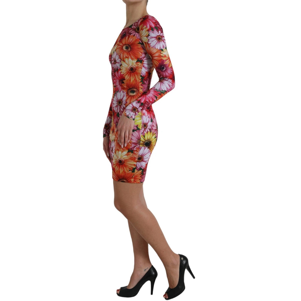 Dolce & Gabbana Robe Mini Époussetée Imprimée Floral Multicolore