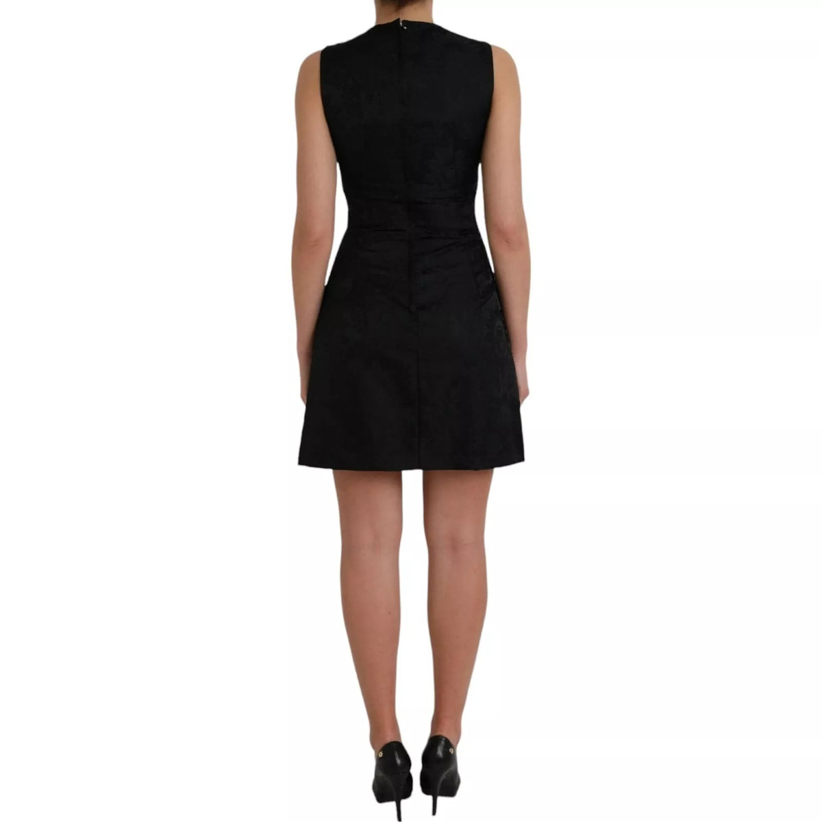 Robe Mini A-Line Sans Manches Dolce & Gabbana Noir