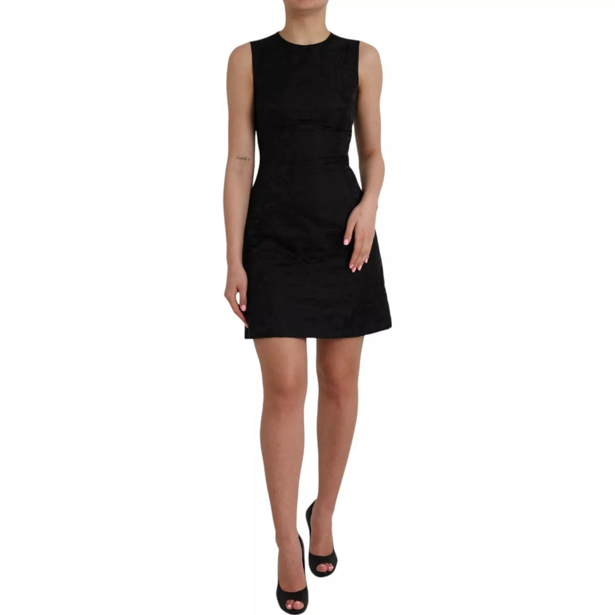 Robe Mini A-Line Sans Manches Dolce & Gabbana Noir