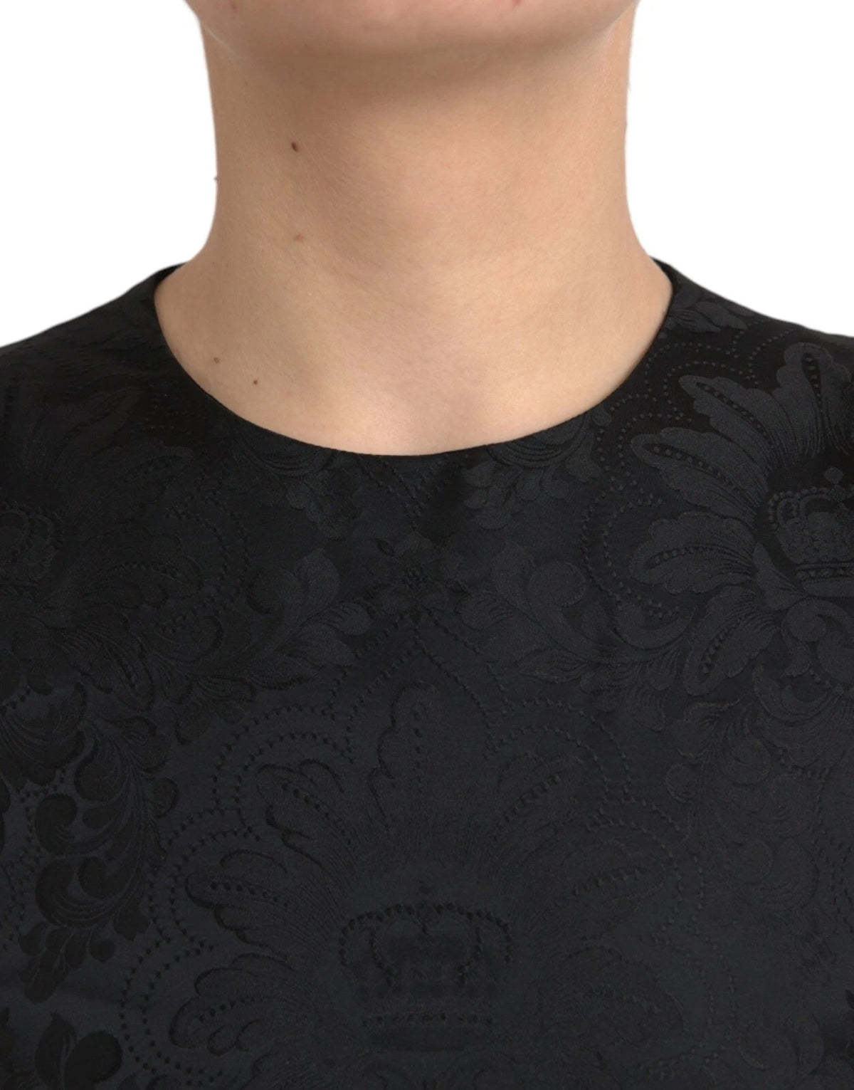 Robe Mini A-Line Sans Manches Dolce & Gabbana Noir