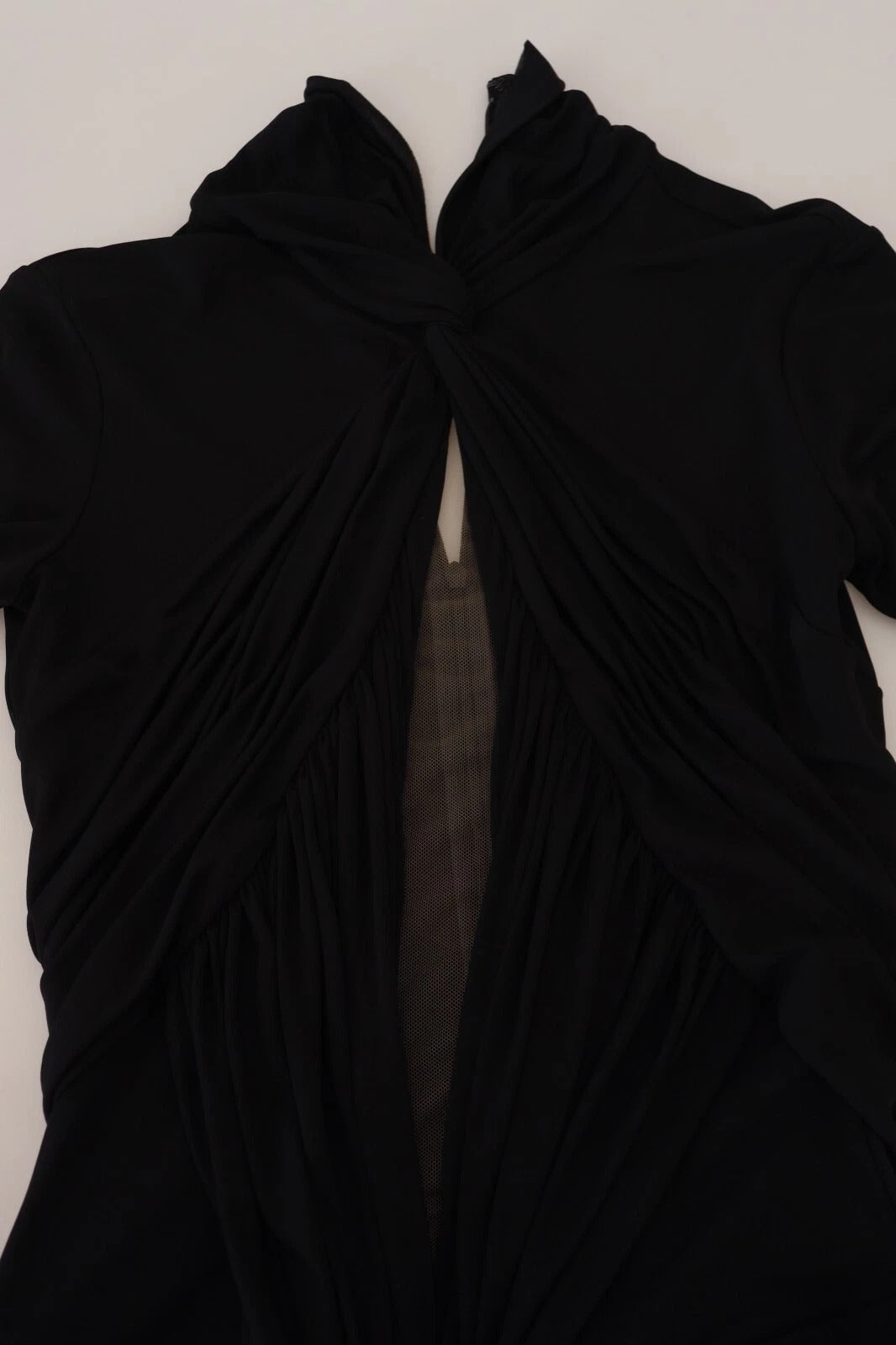 Robe Mini Dsquared² en Viscose Noire à Manches Longues et Découpes