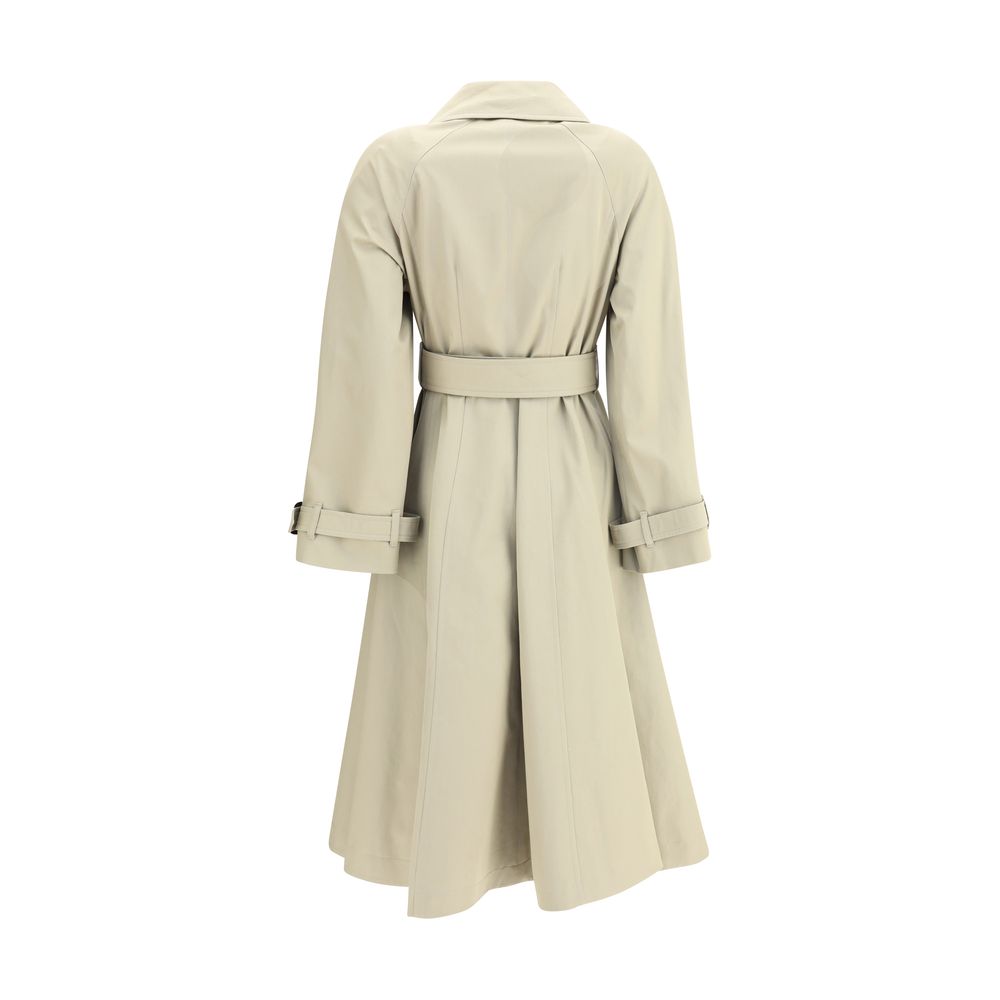 Burberry Ellingham lange gabardine trenchcoat met een aansluitende en uitlopende pasvorm