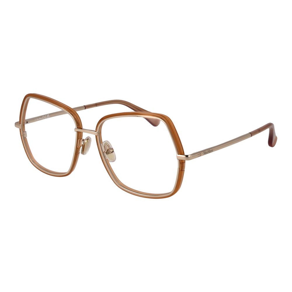 Max Mara Gold Women Glasses Frame - Luxe et Élégance