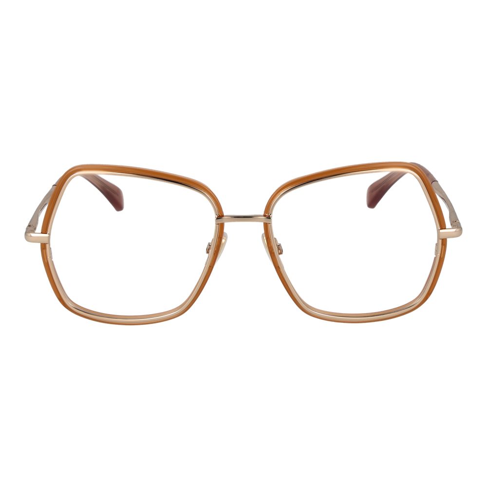 Max Mara Gold Women Glasses Frame - Luxe et Élégance