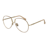 Max Mara Beige Women Glasses Frame - Elegant Aviator Style