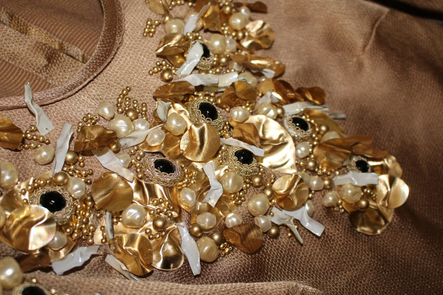 Dolce & Gabbana Gold SPECIAL Piece Runway Crystal Blouse