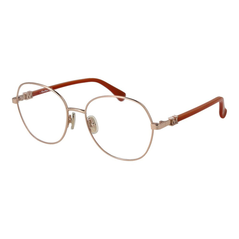 Max Mara Gold Women Glasses Frame - Élégant Design Rond