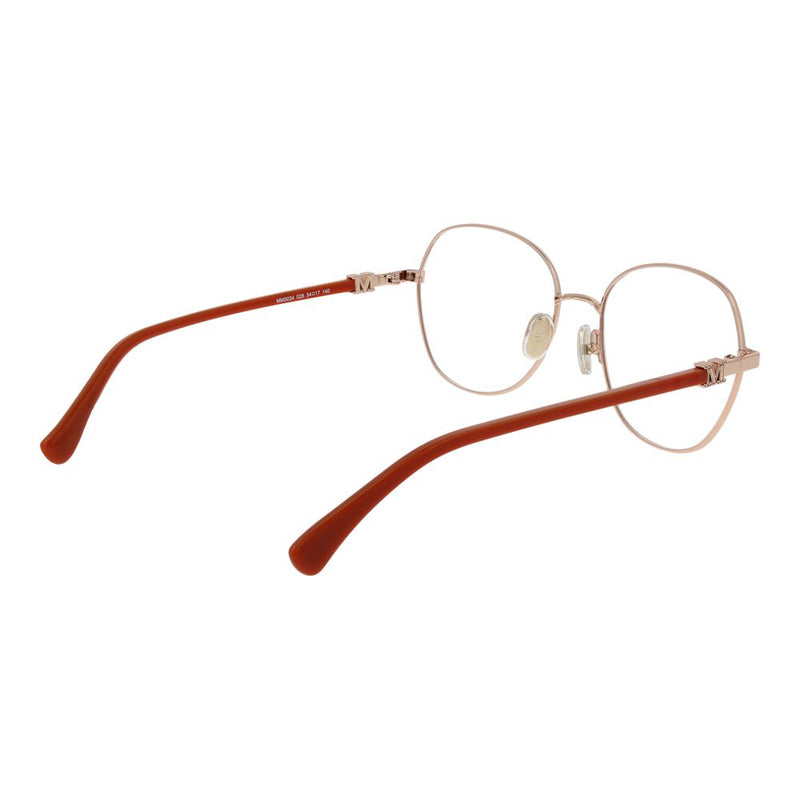 Max Mara Gold Women Glasses Frame - Élégant Design Rond