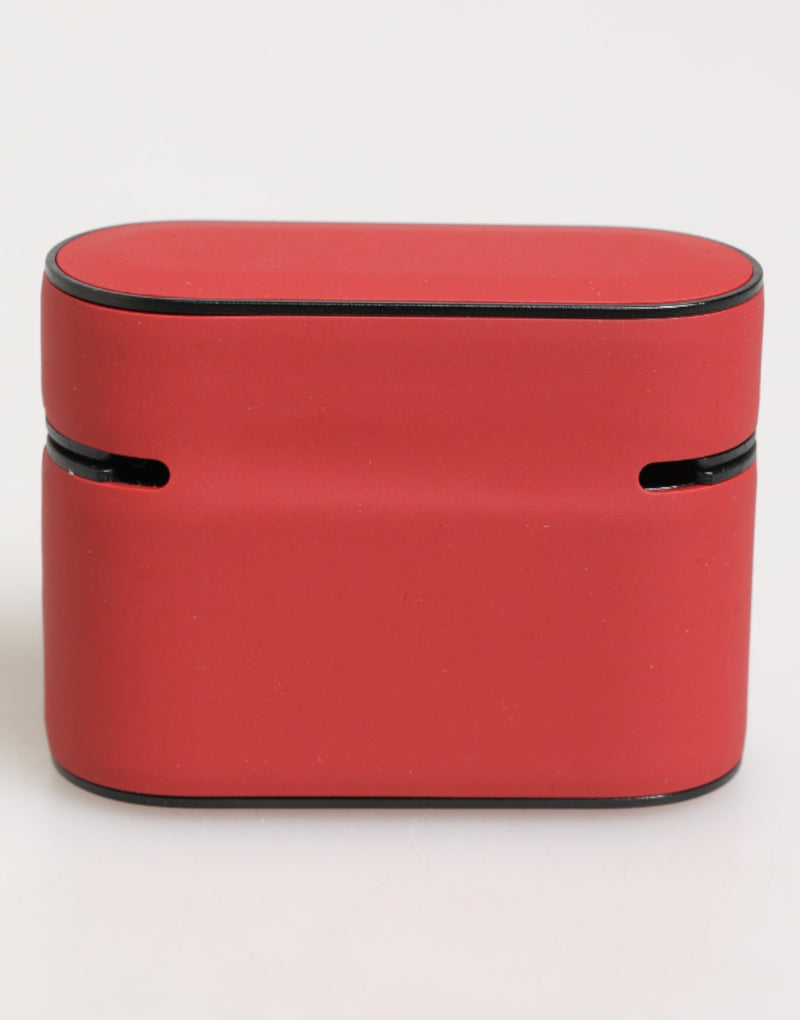 Dolce & Gabbana Étui AirPods Rouge et Blanc en Silicone avec Logo Embossé