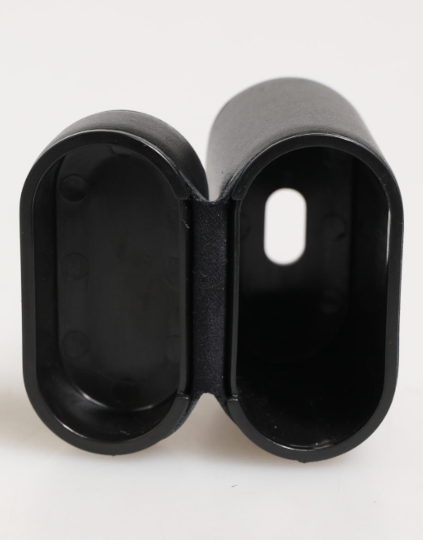 Étui à rabat pour Airpods Dolce & Gabbana en cuir de veau noir avec logo imprimé