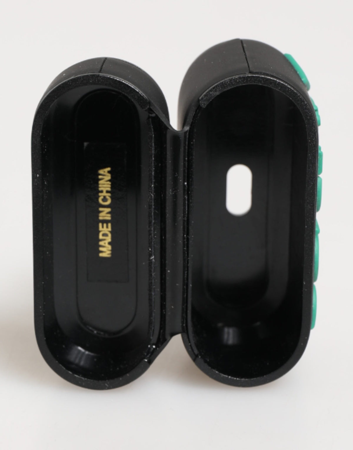 Dolce & Gabbana Black Mint Rubber Logo Embossed AirPods Case