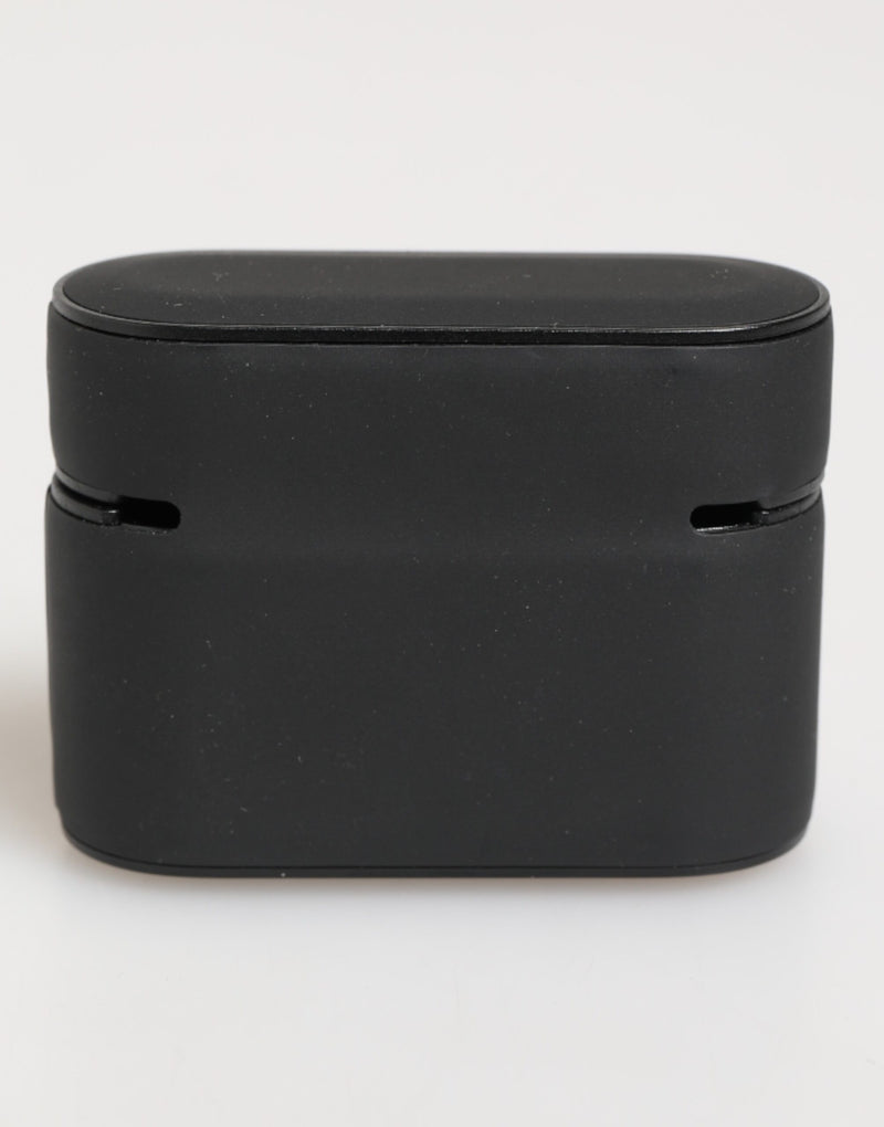 Dolce & Gabbana Étui AirPods Noir Orange en Caoutchouc avec Logo Embossé