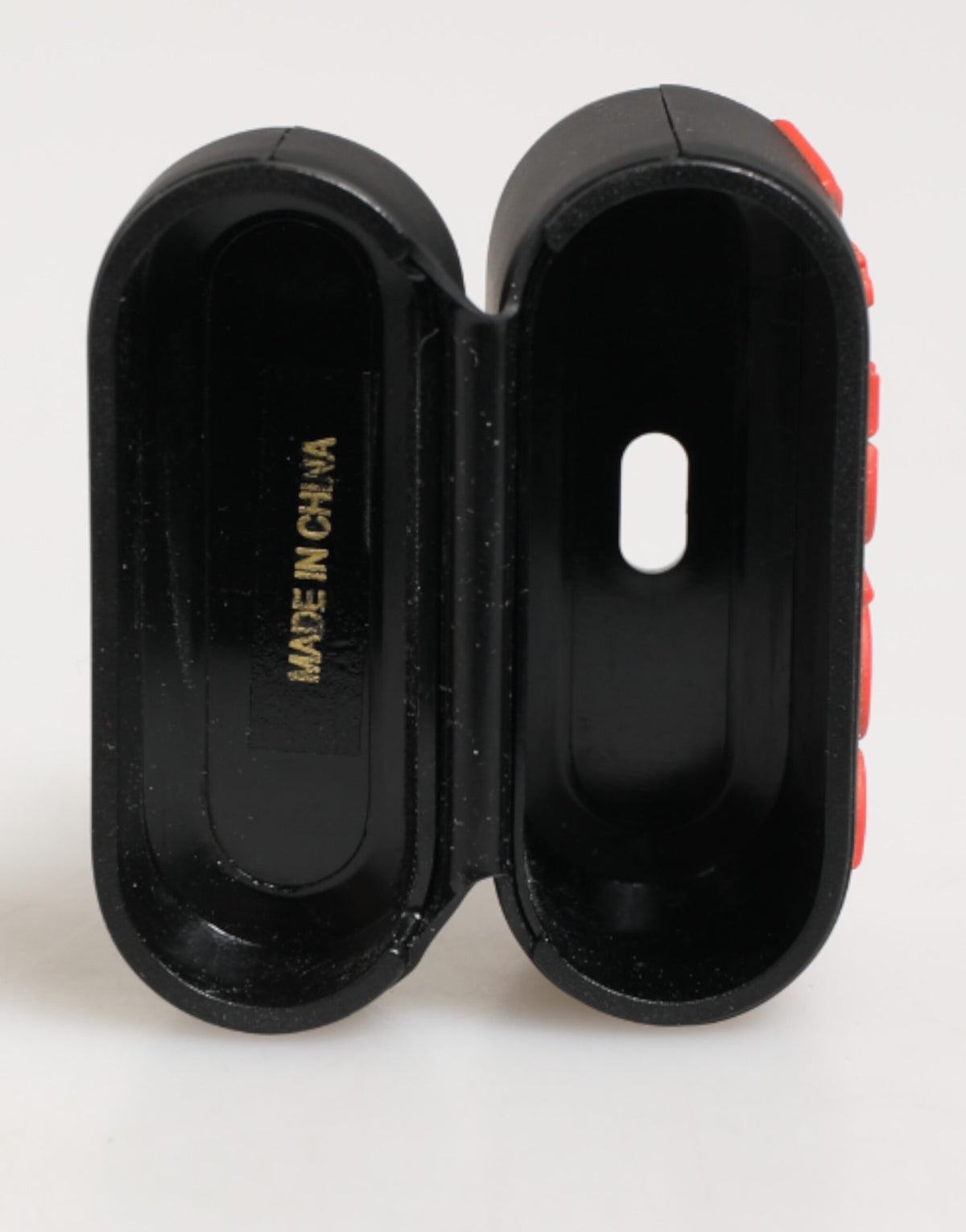 Dolce & Gabbana Étui AirPods Noir Orange en Caoutchouc avec Logo Embossé