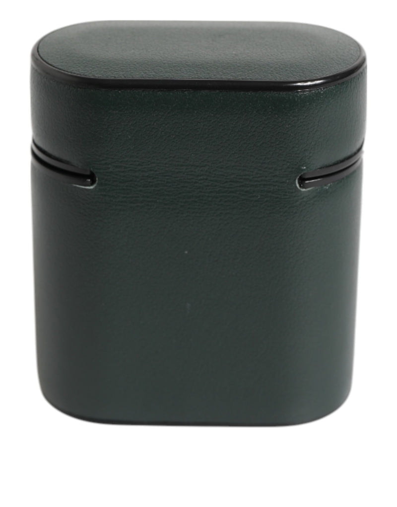Dolce & Gabbana Army Green Calfskin Leather Logo Flip Holder