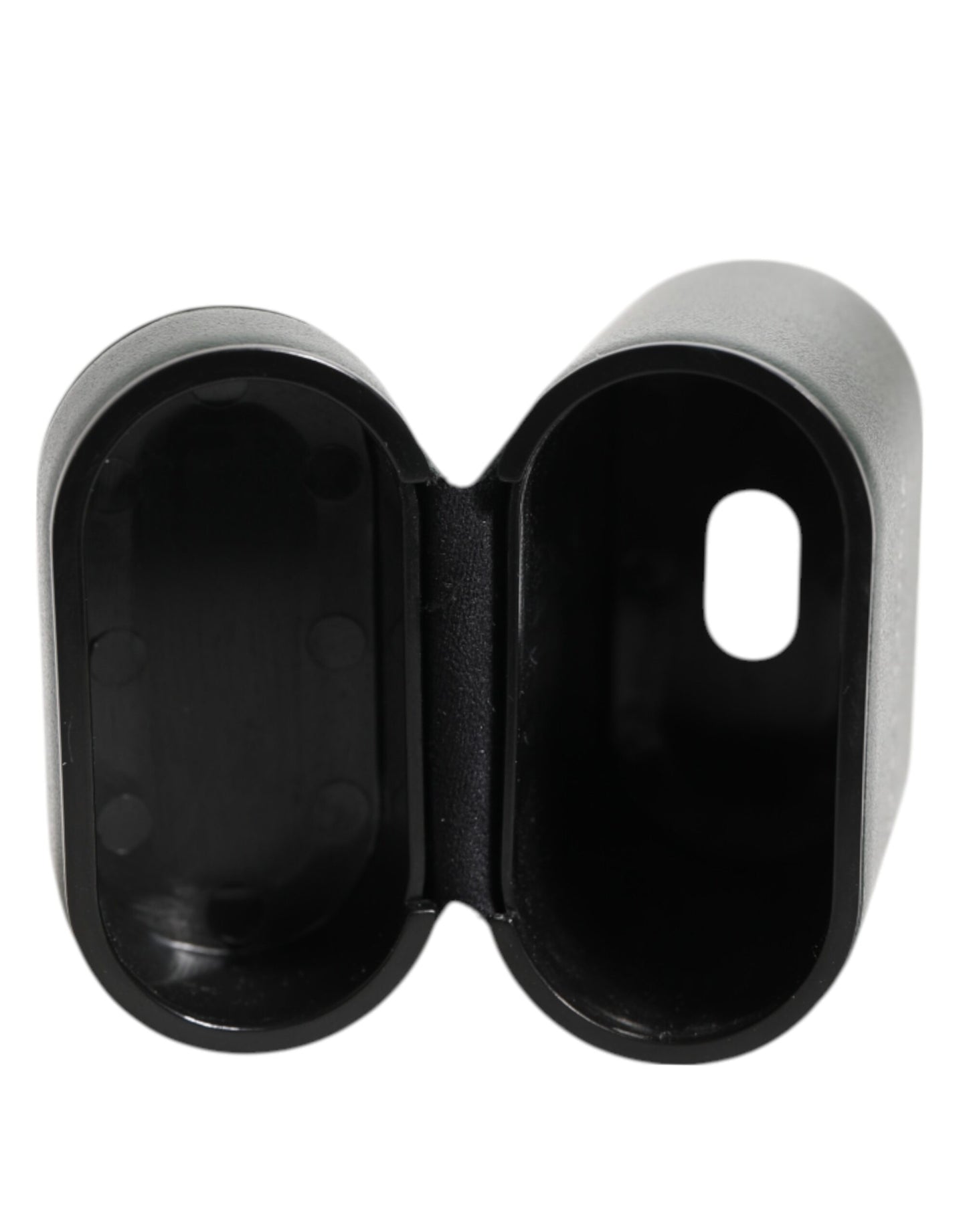 Étui Airpods en cuir de veau vert armée avec logo et rabat de Dolce & Gabbana