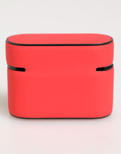 Étui pour Airpods à rabat pour homme en PVC rouge avec logo DG en relief de Dolce & Gabbana