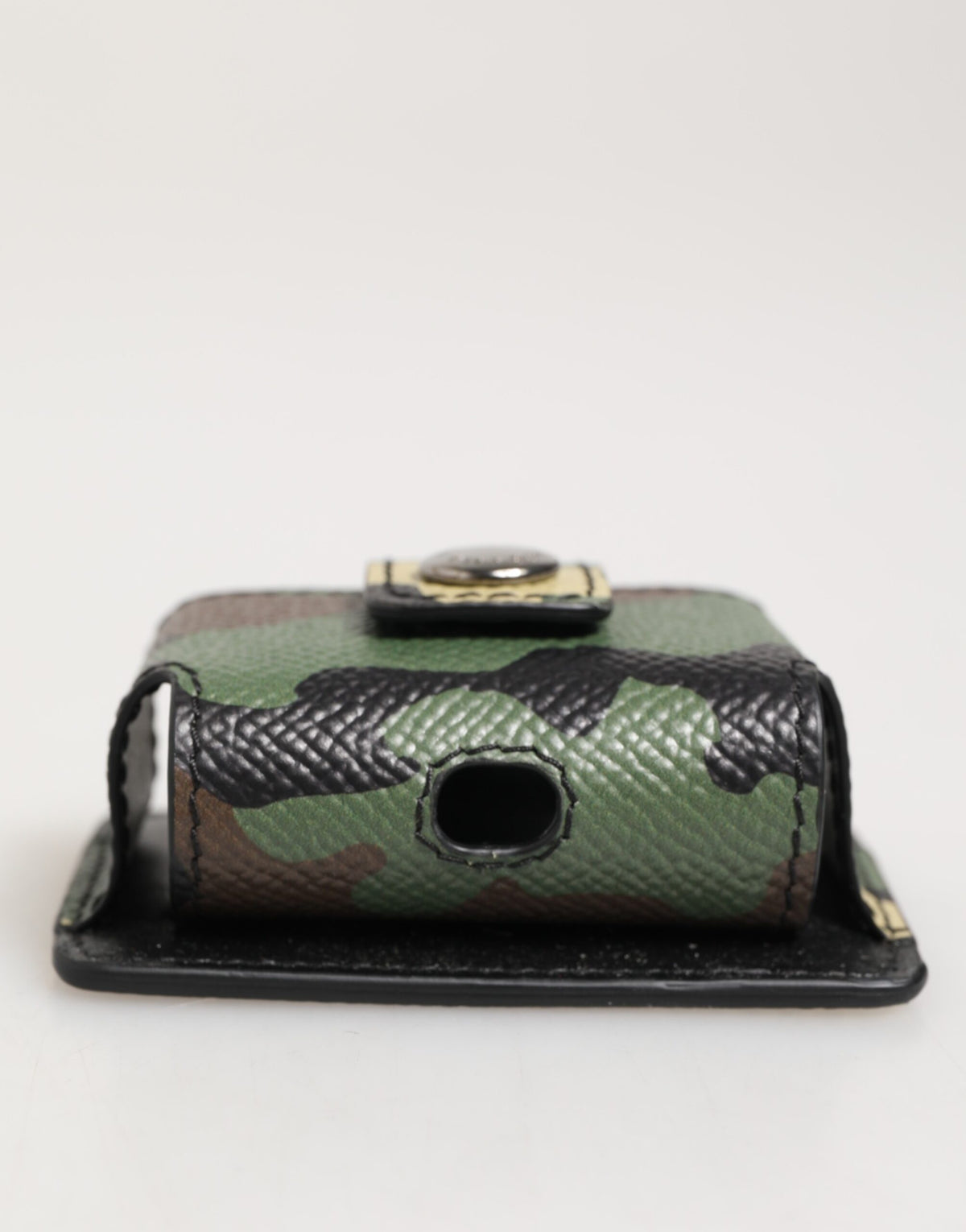 Étui pour Airpods Dolce &amp; Gabbana en cuir multicolore à motif camouflage avec détails métalliques