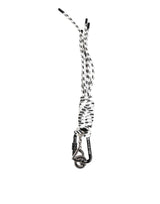 Porte-clés Dolce &amp; Gabbana en ruban de polyester noir et blanc avec logo DG.