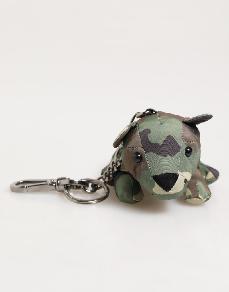 Porte-clés Dolce &amp; Gabbana, camouflage multicolore, silhouette d'animal.
