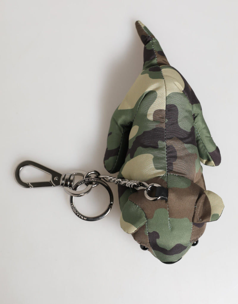 Porte-clés Dolce &amp; Gabbana, camouflage multicolore, silhouette d'animal.