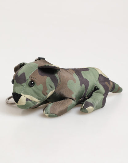 Porte-clés Dolce & Gabbana, camouflage multicolore, silhouette d'animal.