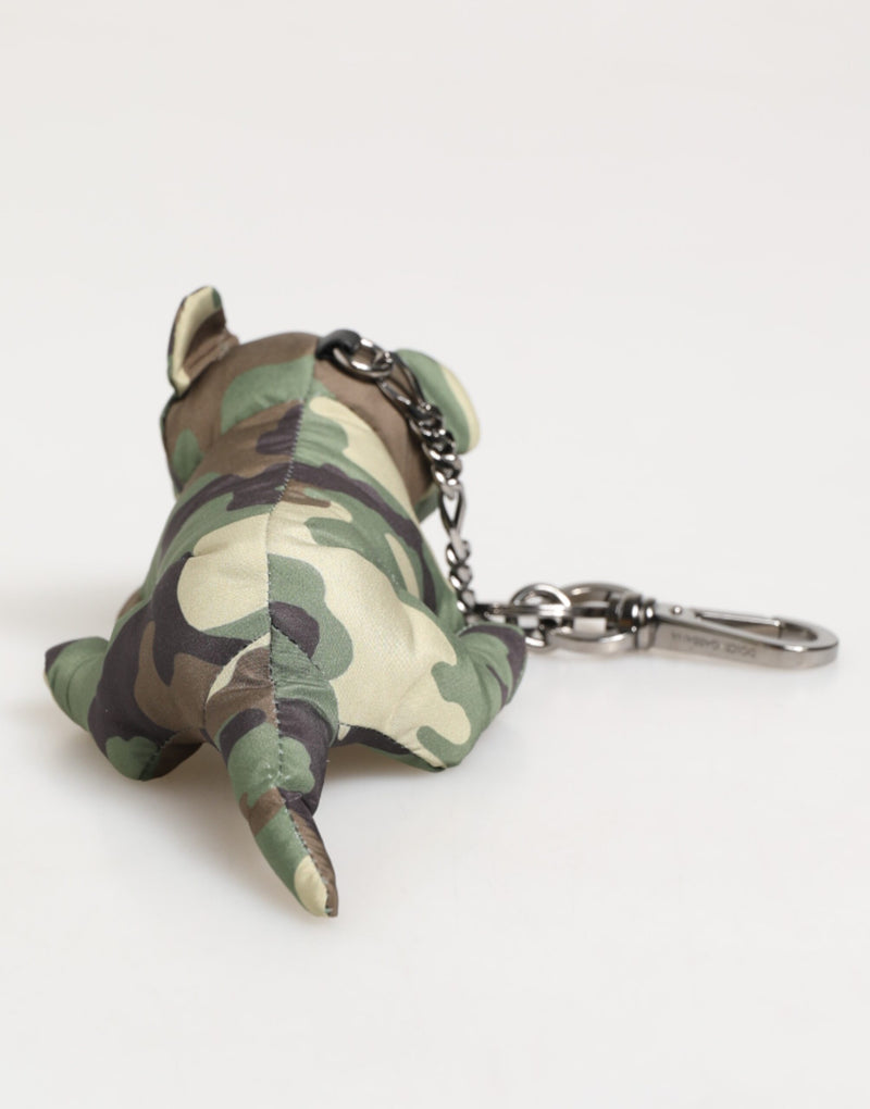 Porte-clés Dolce &amp; Gabbana, camouflage multicolore, silhouette d'animal.