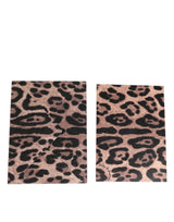 Dolce & Gabbana Multicolor Leopard Print Envelope Post Card Holder