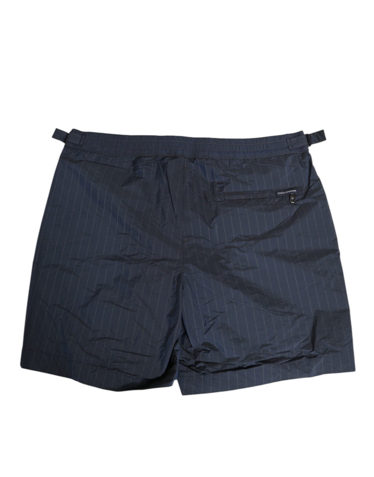 Short de bain pour homme Dolce &amp; Gabbana en polyester bleu marine à rayures.
