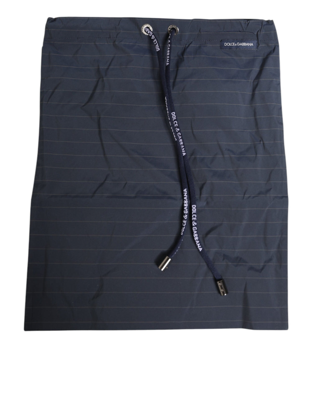 Short de bain pour homme Dolce &amp; Gabbana en polyester bleu marine à rayures.