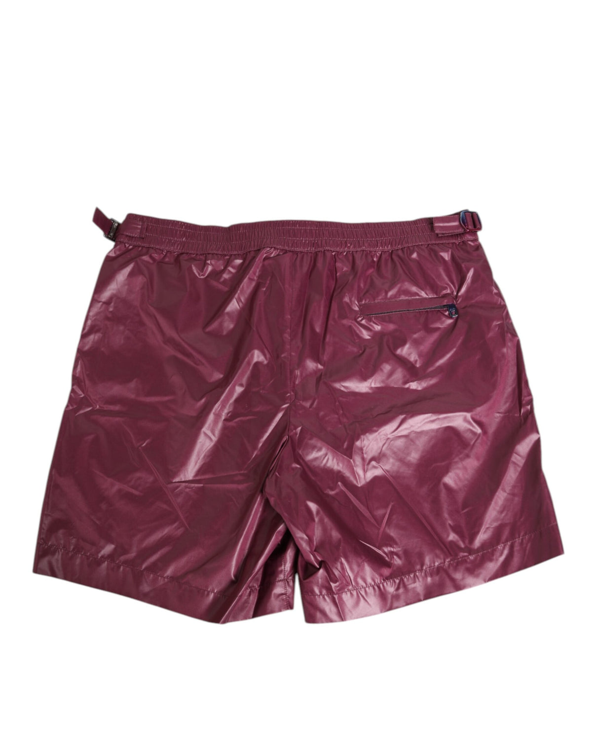 Maillot de bain Dolce & Gabbana en polyester bordeaux avec blason estampé du logo