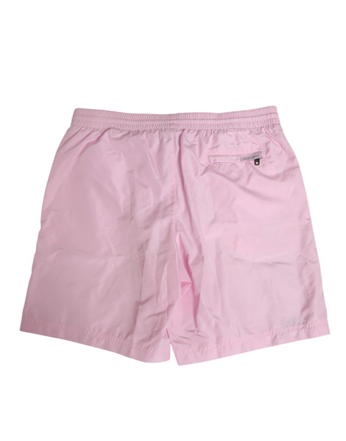 Maillot de bain homme Dolce & Gabbana en nylon rose à rayures latérales logotées